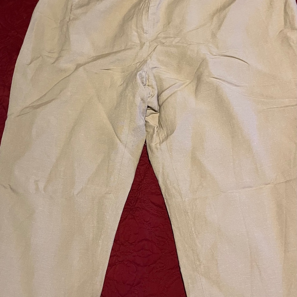 Women’s linen tan trouser 18W